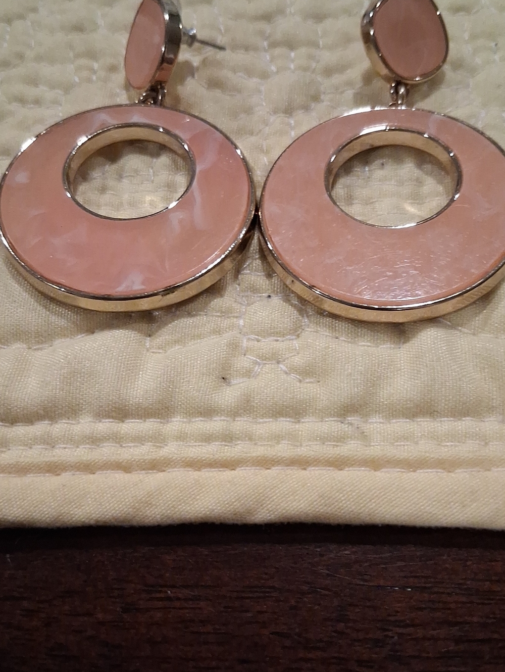 Peach Resin Hoop Drop Earrings Sugar Fix